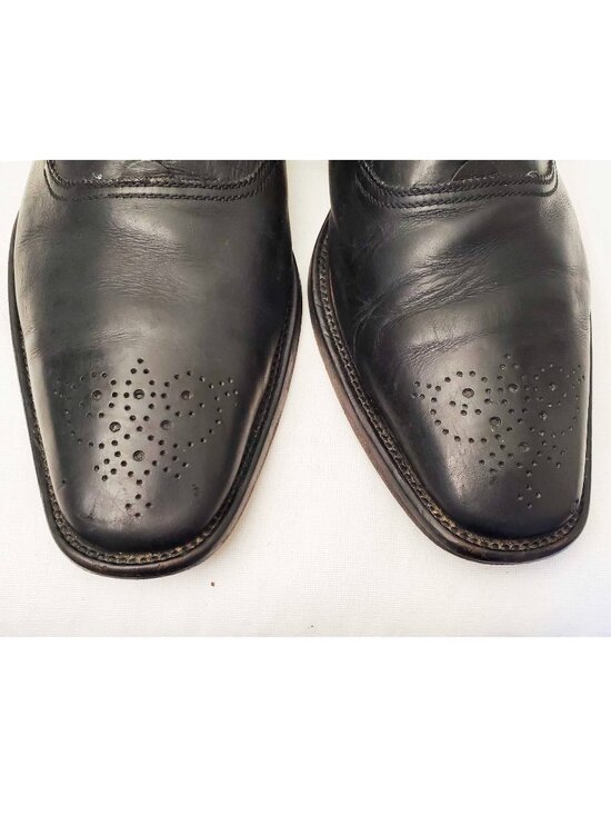 A. Testoni Men\'s Black Leather Oxford Brogue Dress Shoes  12 M Italy main image 9